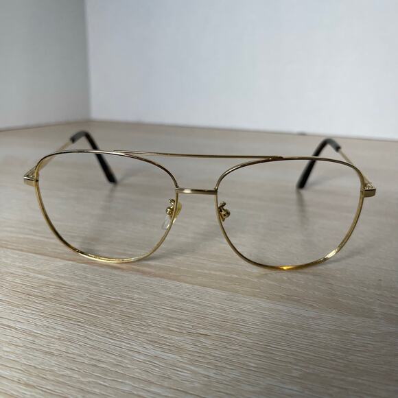 Gucci GG0410SK 005 Aviator Sunglasses Gold Frame Only Bumble Bee Tip 61-16-145 - Picture 2 of 10